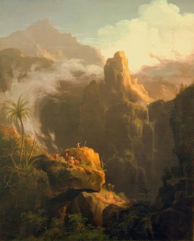 Landschaftskomposition, St. Johannes in der Wildnis von Thomas Cole